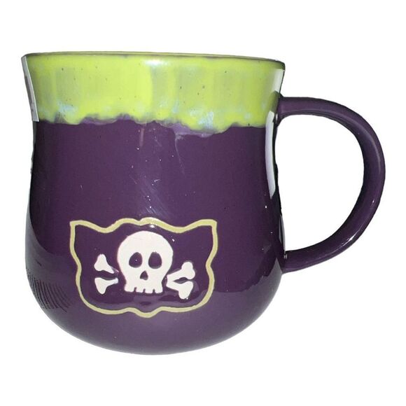 None Other - Spectrum designz purple and lime purple, and lime, green crossbones mug